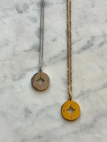 SOLD OUT. Compass Necklace