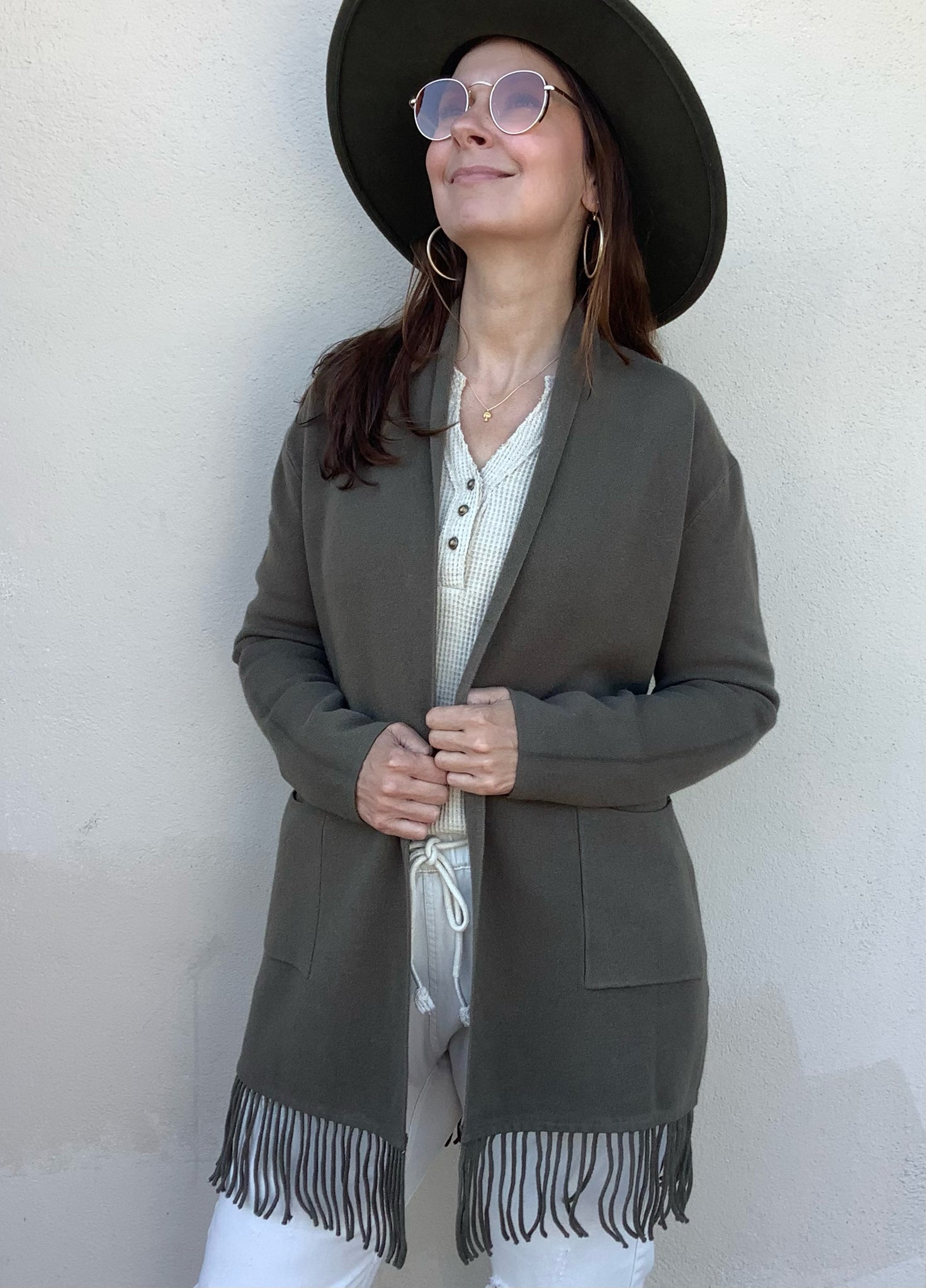 Olivine Fringed Cardigan