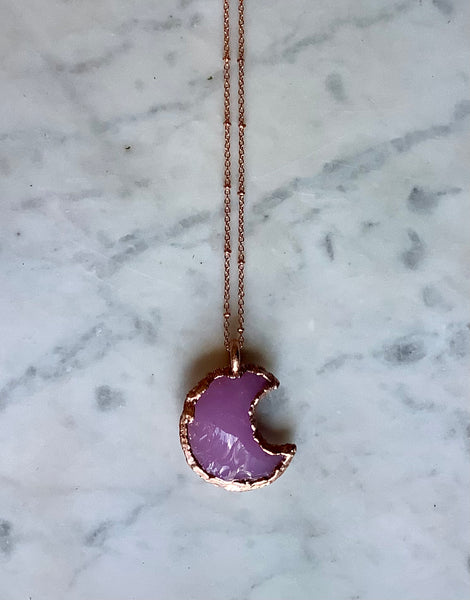 Raw Crescent Moon Necklace