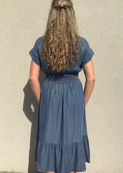Corset Chambray Dress