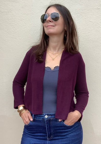 Bordeaux Bolero Cardigan