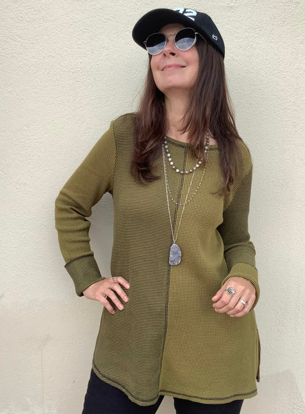 Colorblock Olive Sweater