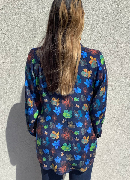 Midnight Petals Blouse