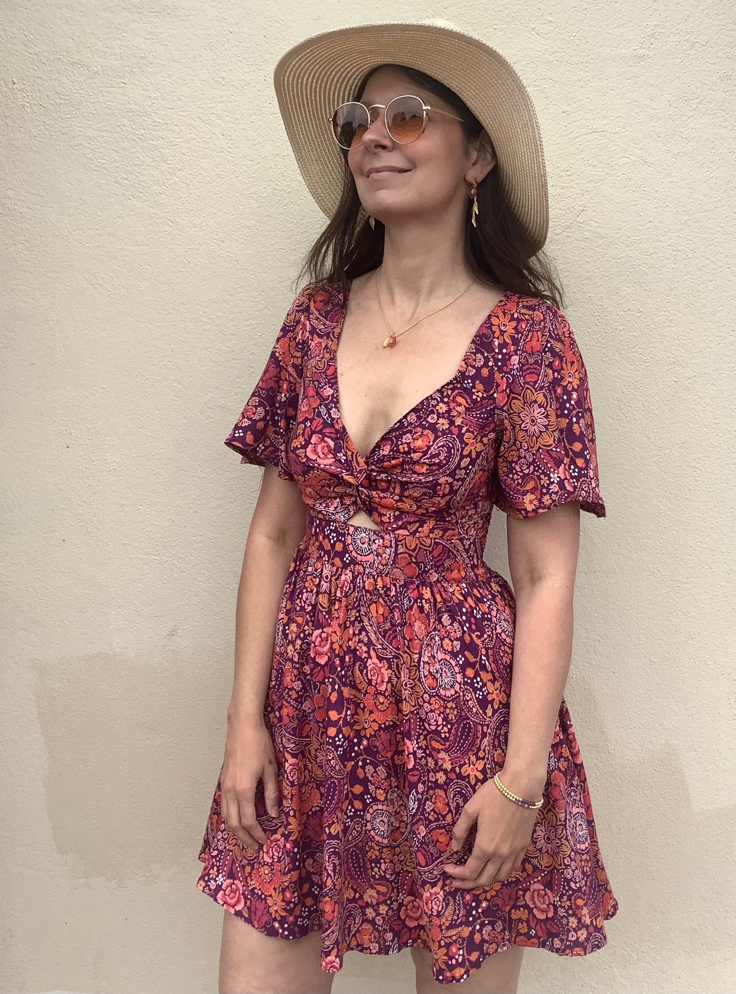 Raspberry Roses Dress