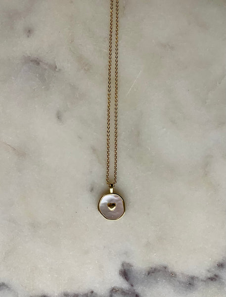 Pearly Heart Necklace