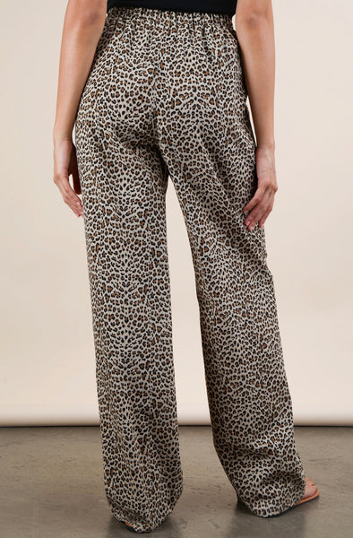 Leopard Drawstring Pants