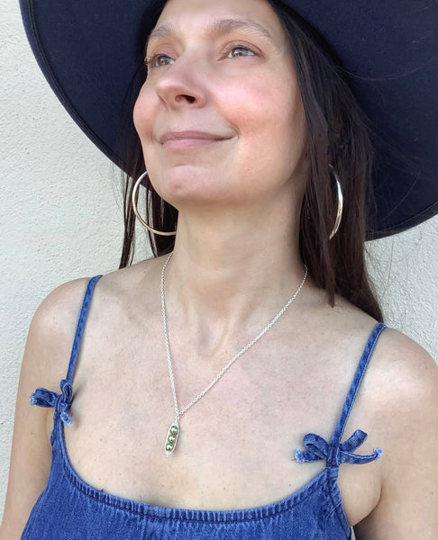 Spring Peapod Necklace