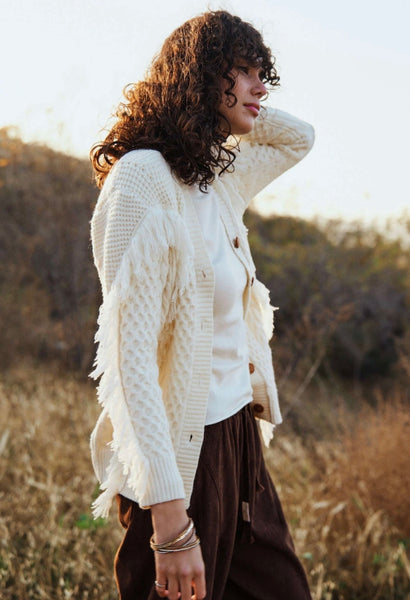 Donegal Fringed Cardigan