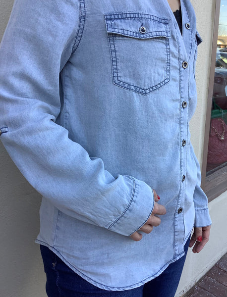 Austin Denim Blouse