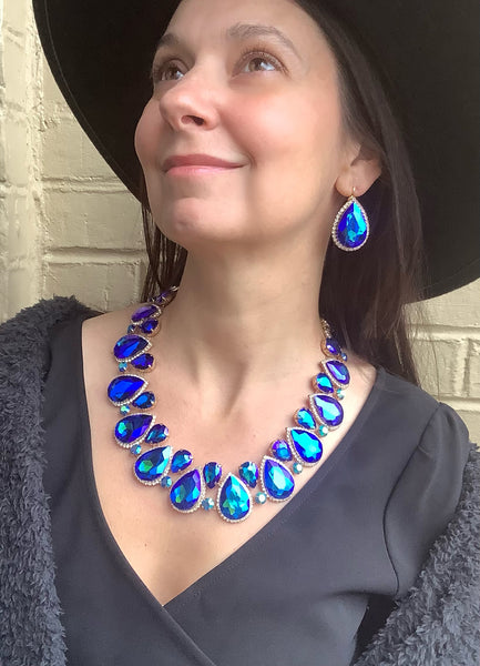 Peacock Rhinestone Necklace