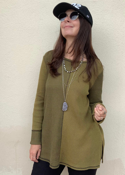 Colorblock Olive Sweater