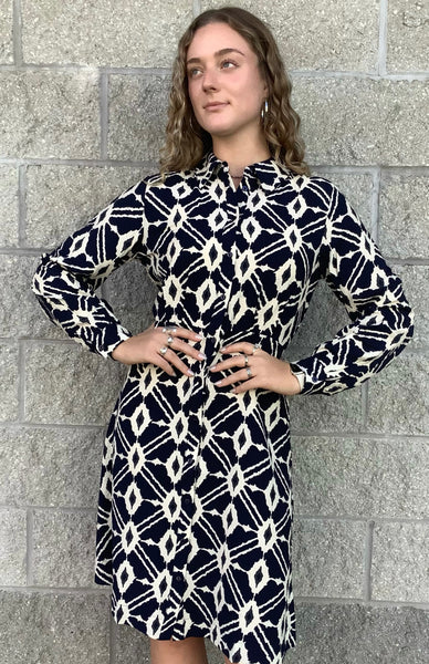 Ikat Printed Dress