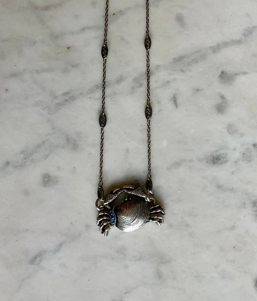 Blue Crab Necklace
