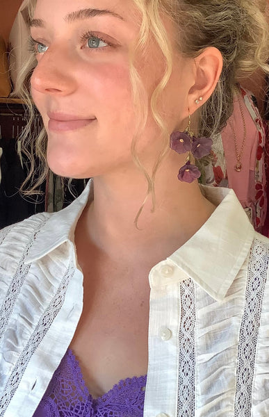 Triple Petunia Earrings