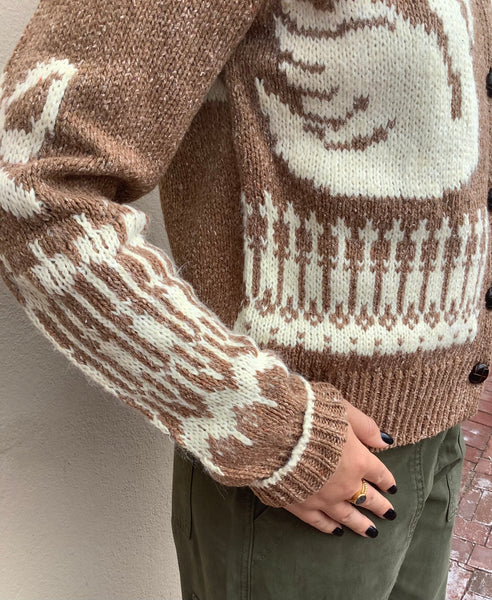 Swan Camel Cardigan