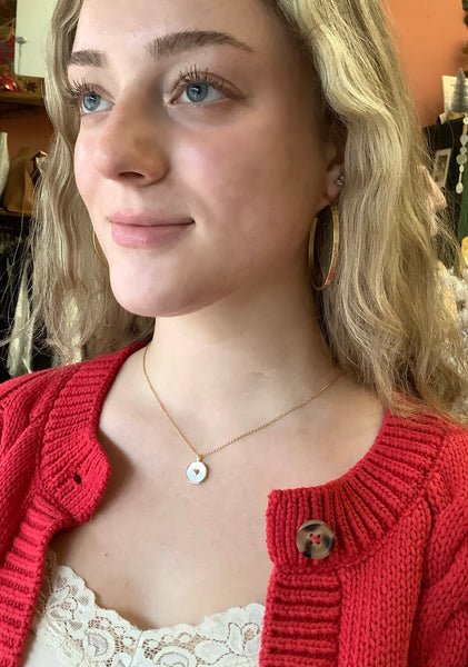 Pearly Heart Necklace