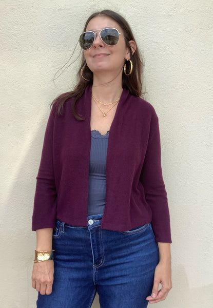 Bordeaux Bolero Cardigan
