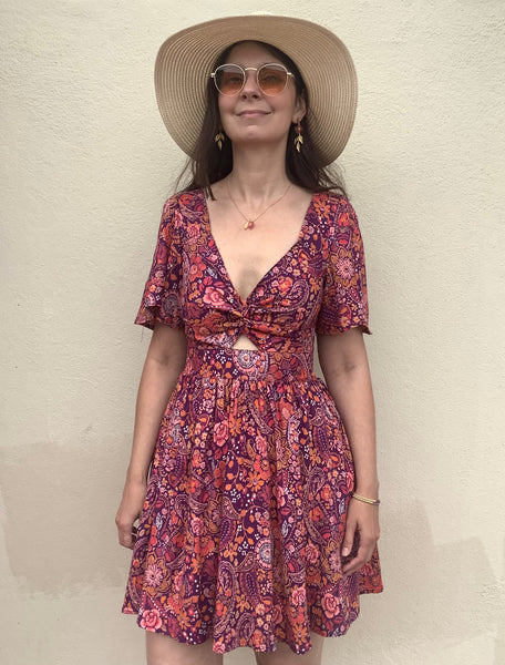 Raspberry Roses Dress