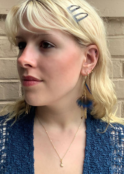 Peacock Feather Earrings
