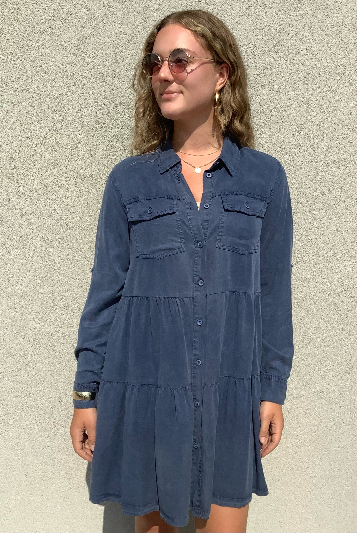 Indigo Shirt Dress