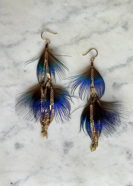 Peacock Feather Earrings
