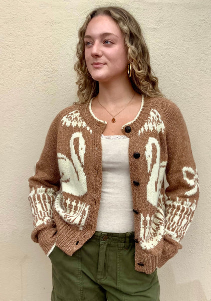 Swan Camel Cardigan
