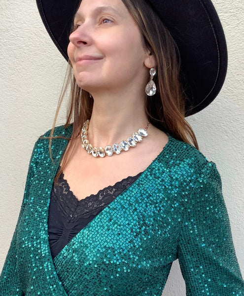 Malachite Sequin Dress