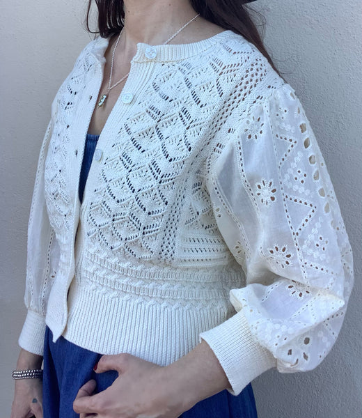 Colette Eyelet Cardigan