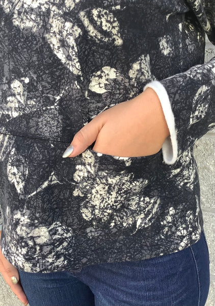 Batik Quarter-Zip Top