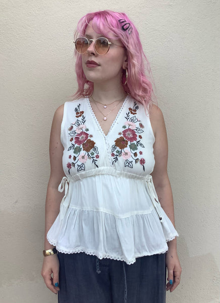 Celine Embroidered Tank