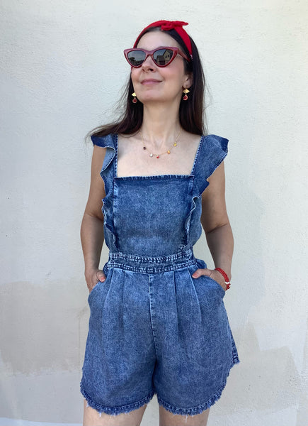 Anais Denim Romper