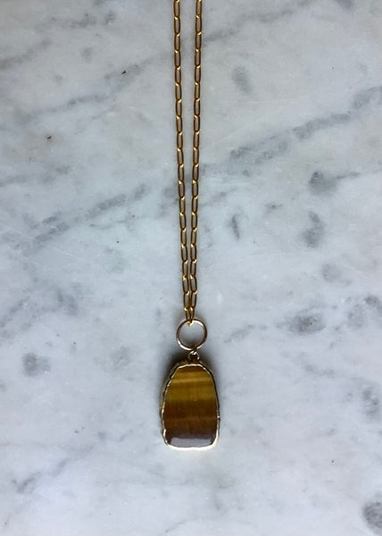 Tiger’s Eye Oval Necklace
