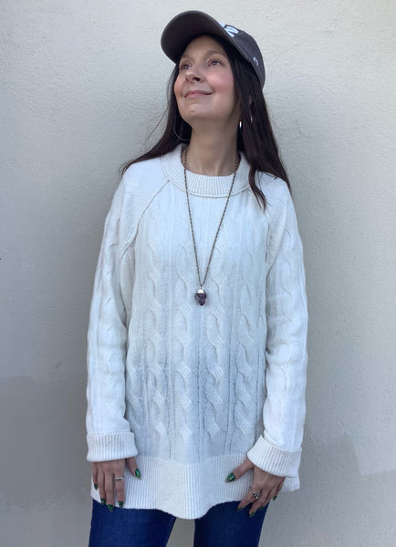 Oatmilk Cable Sweater