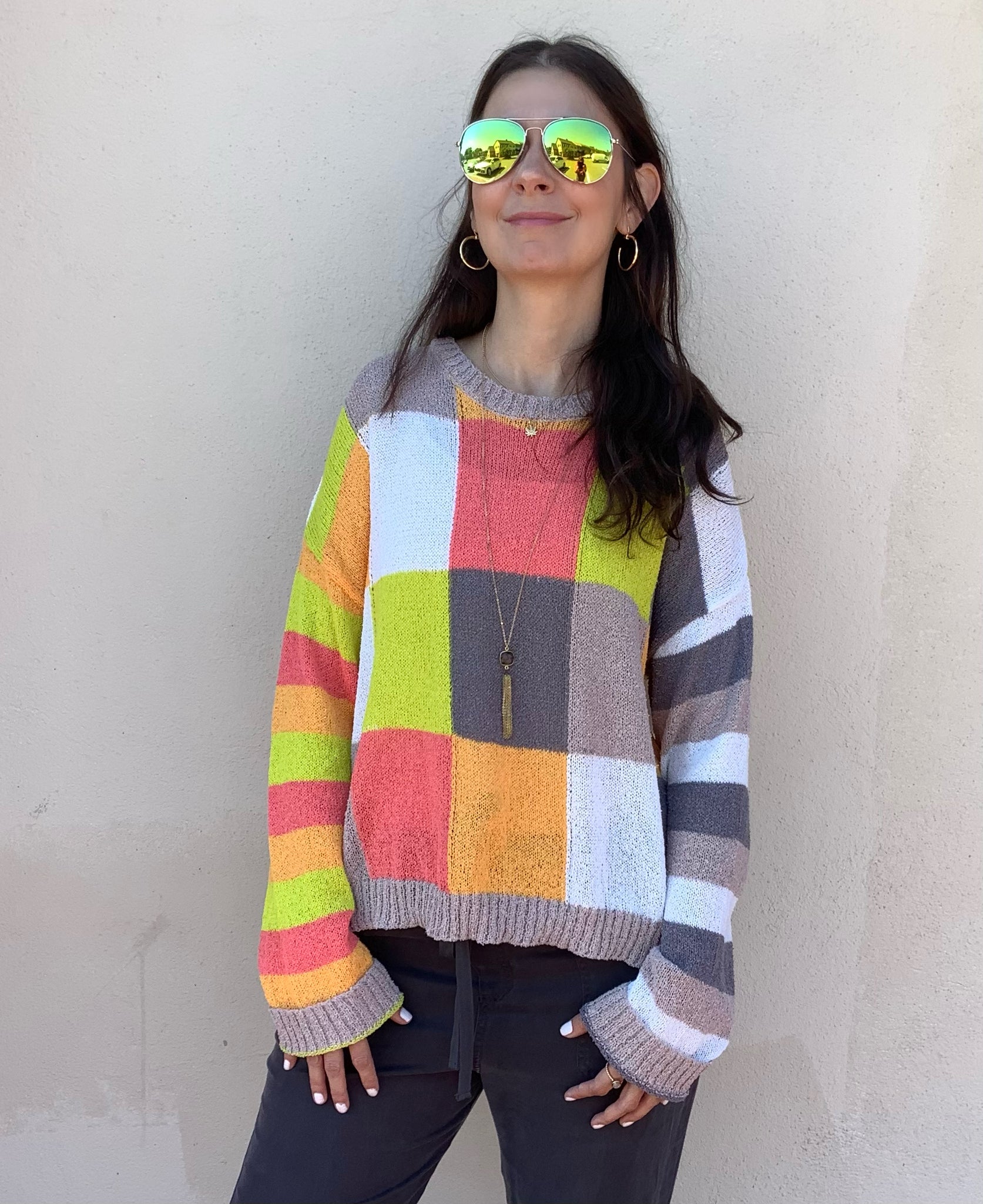 Courtney Patchwork Sweater