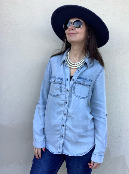 Austin Denim Blouse