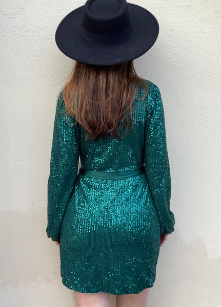 Malachite Sequin Dress