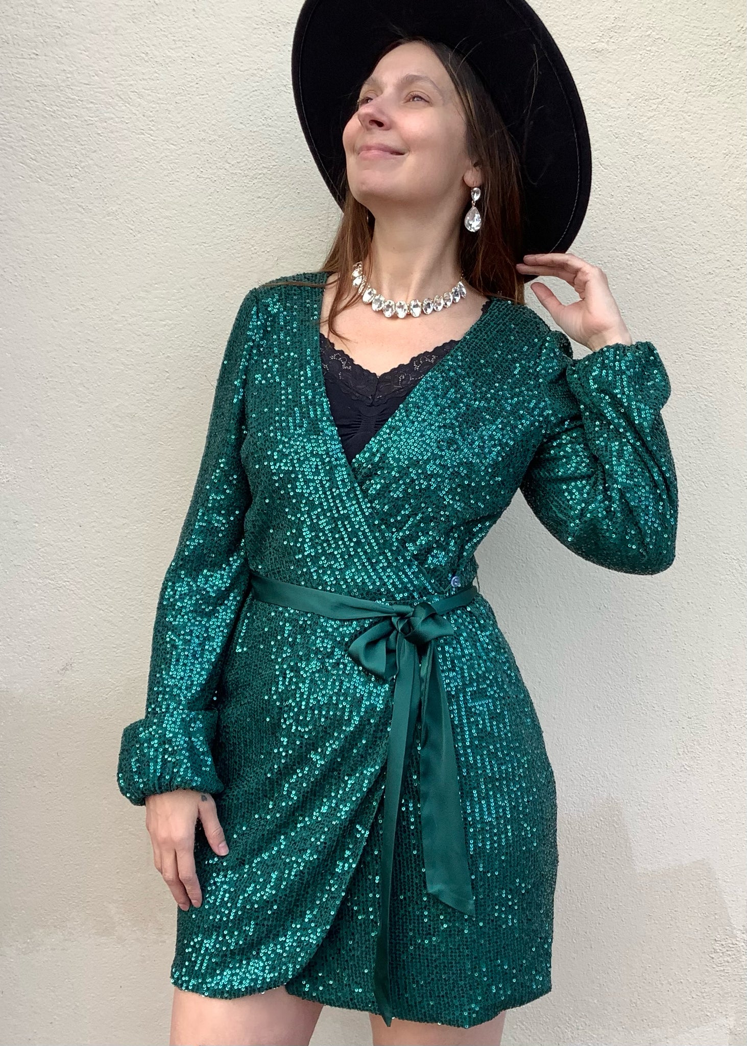 Malachite Sequin Dress
