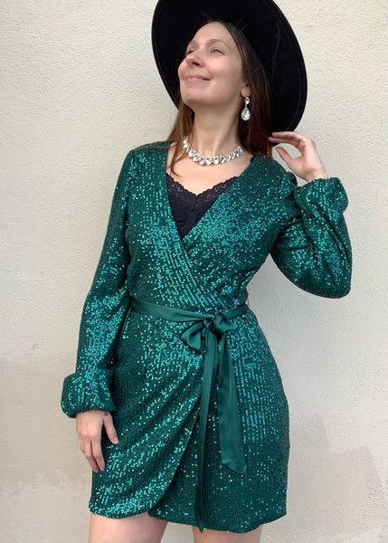 Malachite Sequin Dress