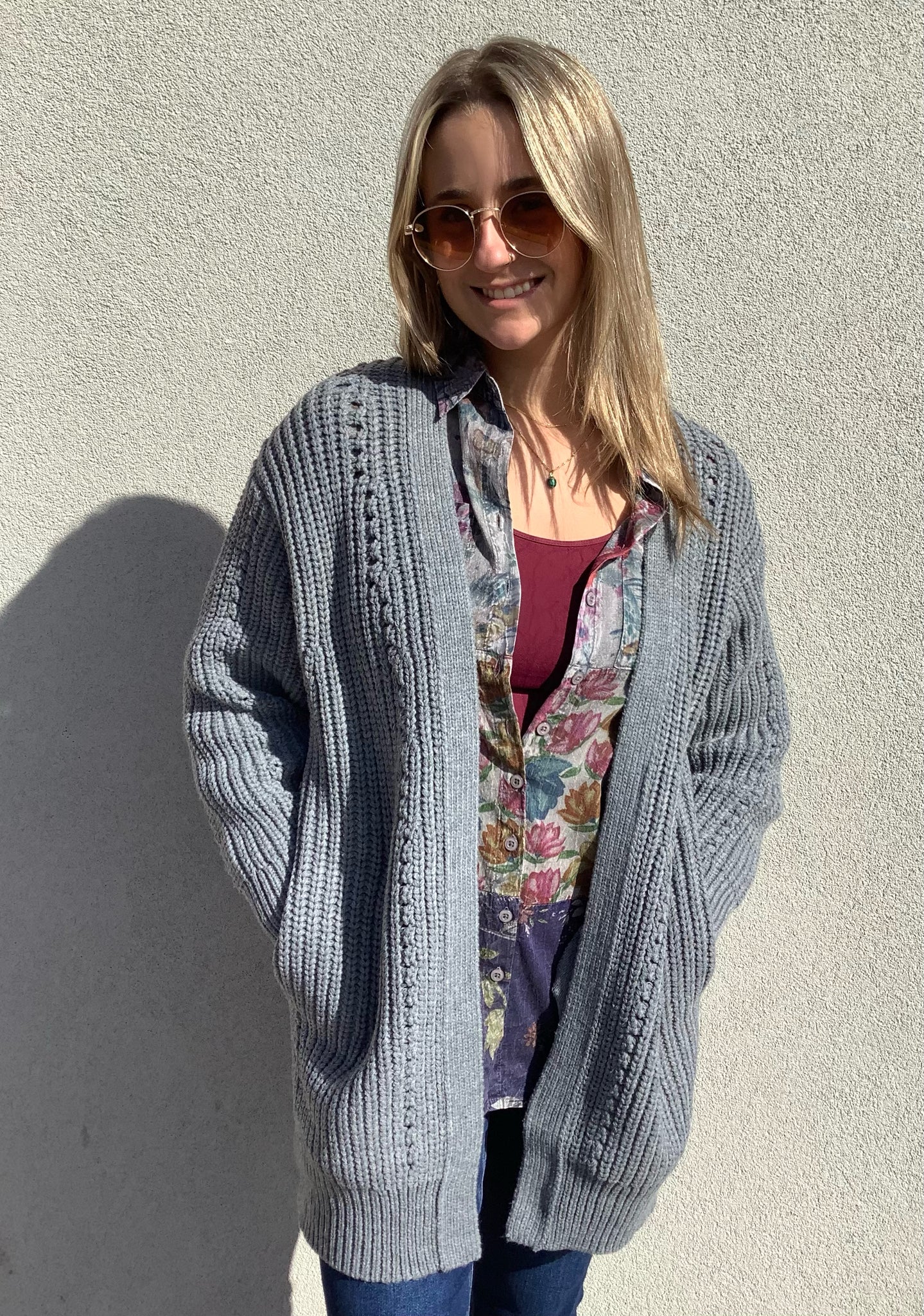 Graphite Handknit Cardigan