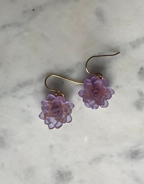 Waterlily White Earrings