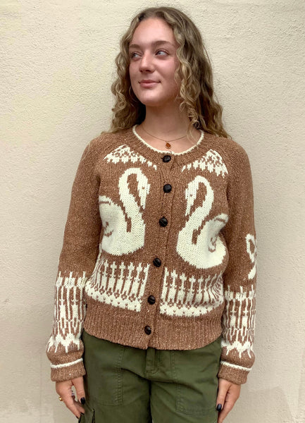 Swan Camel Cardigan