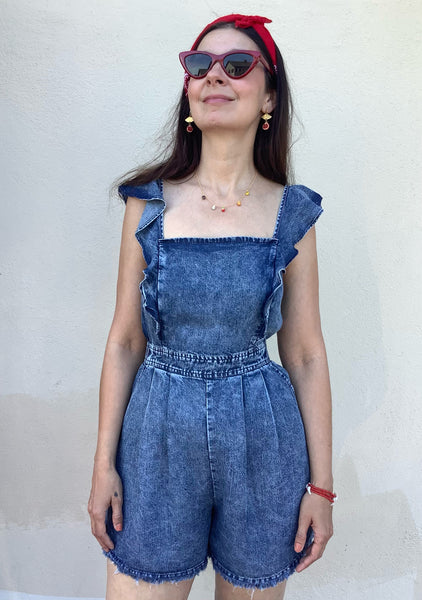 Anais Denim Romper