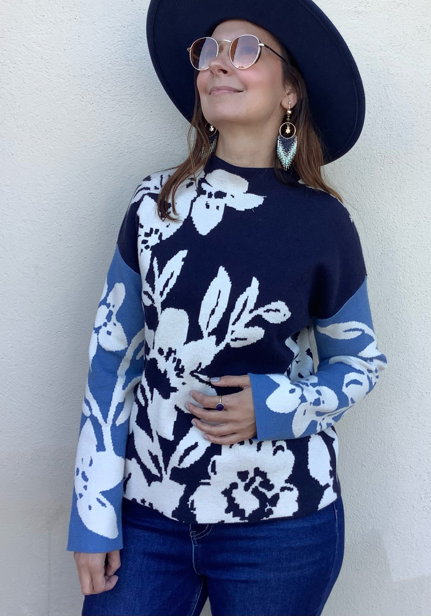 Midnight Magnolia Sweater