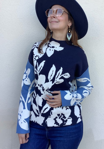 Midnight Magnolia Sweater