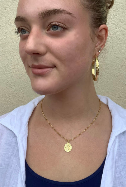 Crescent Moon and Stars Necklace