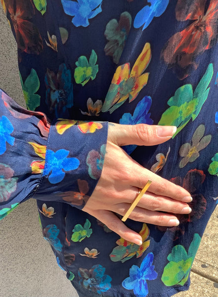 Midnight Petals Blouse