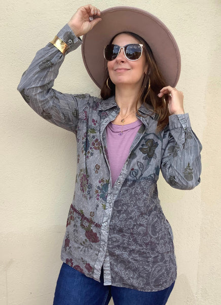 Graphite Garden Blouse