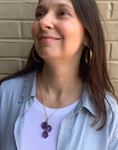 Triple Petunia Necklace