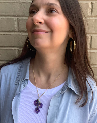 Triple Petunia Necklace