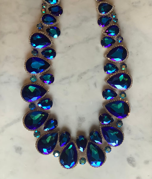 Peacock Rhinestone Necklace